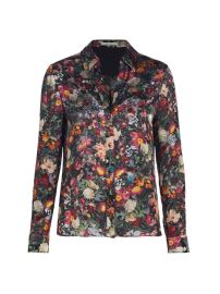 Shop Alice Olivia Eloise Silk-Blend Floral Shirt at Saks Fifth Avenue