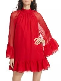 Shop Alice Olivia Ema Chiffon Babydoll Dress at Saks Fifth Avenue