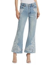 Shop Alice Olivia Filligree Bootcut Mid-Rise Jeans at Saks Fifth Avenue