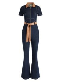 Shop Alice Olivia Gorgeous Denim Tie-Waist Jumpsuit at Saks Fifth Avenue