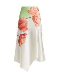 Shop Alice Olivia Harmony Floral Satin Midi-Skirt at Saks Fifth Avenue