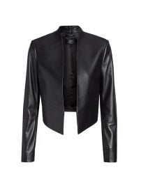 Shop Alice Olivia Harvey Open Leather Jacket at Saks Fifth Avenue