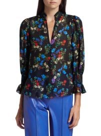 Shop Alice Olivia Ilan Floral Blouse at Saks Fifth Avenue