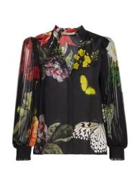 Shop Alice Olivia Ilan Floral Blouson Shirt at Saks Fifth Avenue