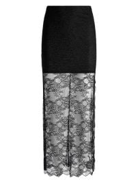 Shop Alice Olivia Iyanna Stretch-Lace Midi-Skirt at Saks Fifth Avenue