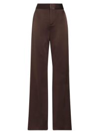 Shop Alice Olivia JC Satin Wide-Leg Pants Saks Fifth Avenue at Saks Fifth Avenue