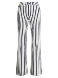 Shop Alice Olivia Keira Mid-Rise Striped Stretch Boot-Cut Jeans at Saks Fifth Avenue