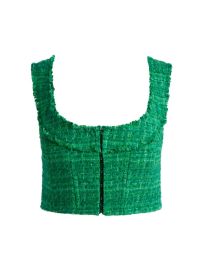 Shop Alice Olivia Kensie Tweed Crop Bustier Top at Saks Fifth Avenue