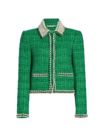 Shop Alice Olivia Kidman Embellished Tweed Jacket at Saks Fifth Avenue