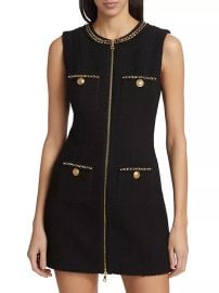 Shop Alice Olivia Lacchan Tweed Minidress at Saks Fifth Avenue