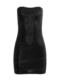 Shop Alice Olivia Leia Embellished Mesh Strapless Minidress at Saks Fifth Avenue