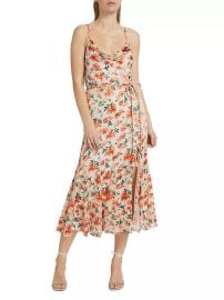 Shop Alice Olivia Lissa Floral Cowl Midi-Dress at Saks Fifth Avenue