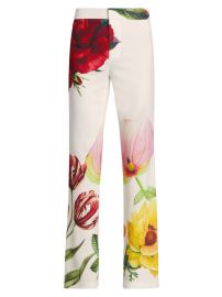 Shop Alice Olivia Livi Floral Flared Trousers at Saks Fifth Avenue