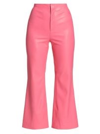 Shop Alice Olivia Lorinda Vegan Leather Flare Ankle Pants at Saks Fifth Avenue