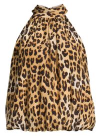 Shop Alice Olivia Maris Leopard Halterneck Top at Saks Fifth Avenue