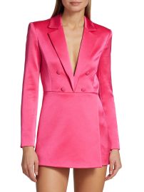 Shop Alice Olivia Mayra Tuxedo Romper at Saks Fifth Avenue