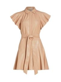 Shop Alice Olivia McKell Belted Faux Leather Minidress at Saks Fifth Avenue