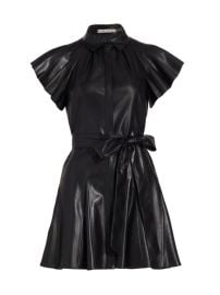 Shop Alice Olivia Mckell Belt Faux Leather Minidress at Saks Fifth Avenue