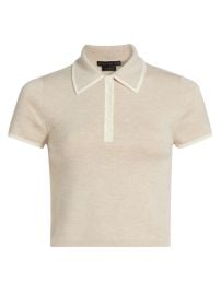 Shop Alice Olivia Meda Crop Polo Shirt at Saks Fifth Avenue