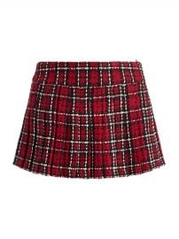 Shop Alice Olivia Mera Plaid Pleated Miniskirt at Saks Fifth Avenue