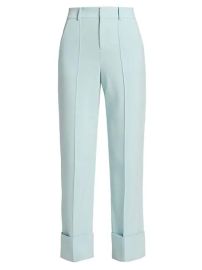 Shop Alice Olivia Ming Twill Cuffed Ankle Pants at Saks Fifth Avenue