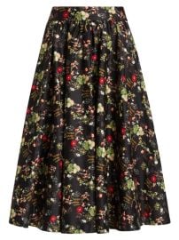 Shop Alice Olivia Nilda Floral Midi-Skirt at Saks Fifth Avenue