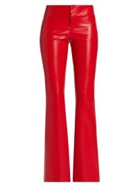 Shop Alice Olivia Olivia Faux-Leather Boot-Cut Pants at Saks Fifth Avenue