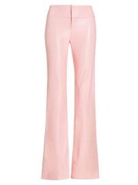 Shop Alice Olivia Olivia Vegan Leather Boot-Cut Pants at Saks Fifth Avenue