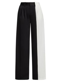 Shop Alice Olivia Pompey High-Rise Pleat Trousers at Saks Fifth Avenue