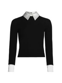 Shop Alice Olivia Porla Collared Sweater at Saks Fifth Avenue