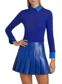 Shop Alice Olivia Porla Collared Sweater at Saks Fifth Avenue