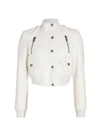 Shop Alice Olivia Ria Shrunken Vegan Leather Moto Jacket at Saks Fifth Avenue