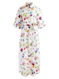 Shop Alice Olivia Tanika Floral Shirtdress at Saks Fifth Avenue