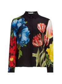 Shop Alice Olivia Willa Floral Silk Blouse at Saks Fifth Avenue