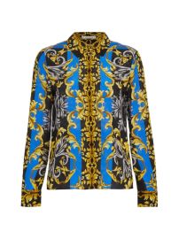 Shop Alice Olivia Willa Print Silk Button-Front Shirt at Saks Fifth Avenue