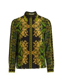 Shop Alice Olivia Willa Printed Silk Shirt at Saks Fifth Avenue