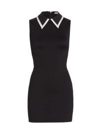 Shop Alice Olivia Wynell Tipped Collar Minidress at Saks Fifth Avenue