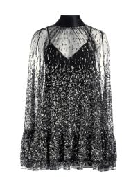 Shop Alice Olivia Zenon Sequined Cape Minidress at Saks Fifth Avenue