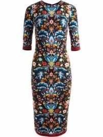 Shop Alicex2BOlivia Delora floral print fitted dress with Express Delivery - at Farfetch