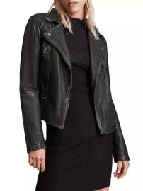 Shop AllSaints Cargo Leather Biker Jacket at Saks Fifth Avenue