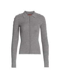 Shop Altuzarra Hill Button-Front Wool amp Cashmere Sweater at Saks Fifth Avenue