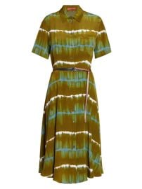 Shop Altuzarra Kiera Tie-Dye Silk Shirtdress at Saks Fifth Avenue