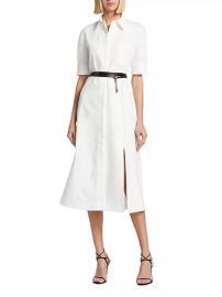 Shop Altuzarra Kieran Belted Stretch Denim Shirtdress at Saks Fifth Avenue