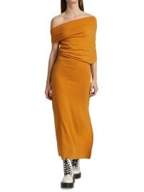 Shop Altuzarra Kim Off-the-Shoulder Midi Dress at Saks Fifth Avenue