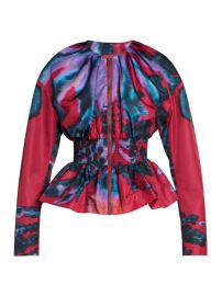 Shop Altuzarra Kitriani Watercolor Peplum Jacket at Saks Fifth Avenue