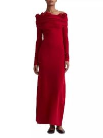 Shop Altuzarra Lunaire Cashmere Rose Off-the-Shoulder Gown at Saks Fifth Avenue