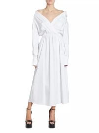 Shop Altuzarra Lyddy Off-the-Shoulder Midi-Dress at Saks Fifth Avenue