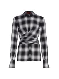 Shop Altuzarra Mckenna Flannel Wrap Top at Saks Fifth Avenue