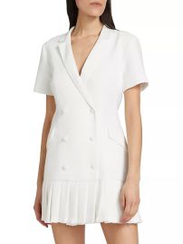 Shop Amanda Uprichard Mesha Short-Sleeve Minidress at Saks Fifth Avenue