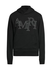 Shop Amiri Staggered Logo Cotton Hoodie at Saks Fifth Avenue